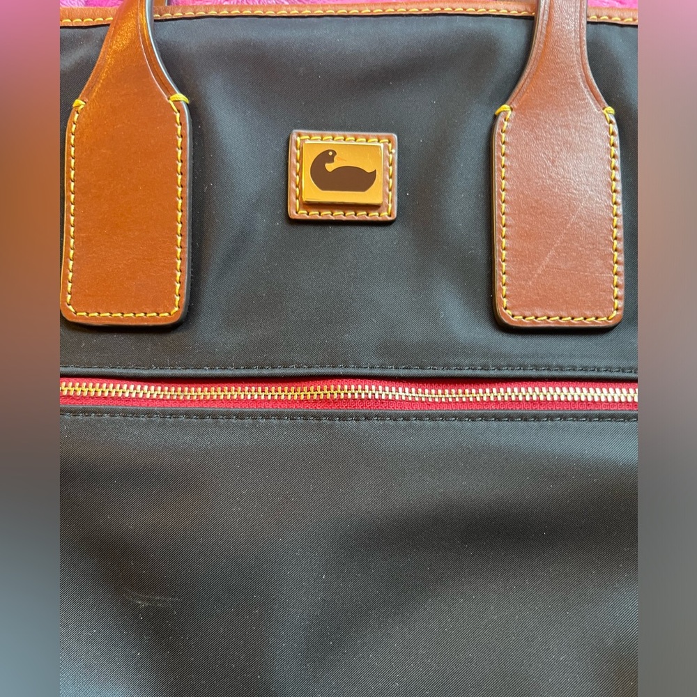 All weather black Dooney and Burke shoulder bag. - Picture 5 of 8
